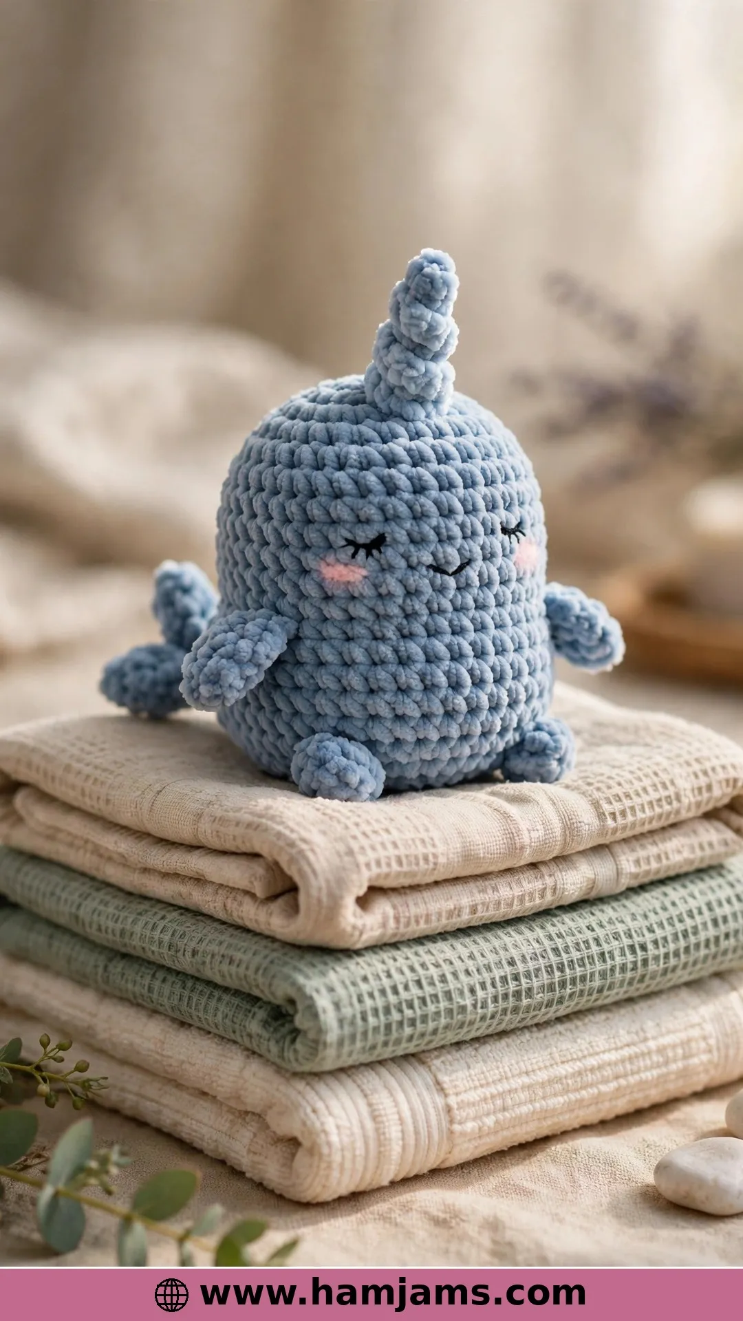 The Chubby Four-Inch Narwhal, Completely Sew-Free