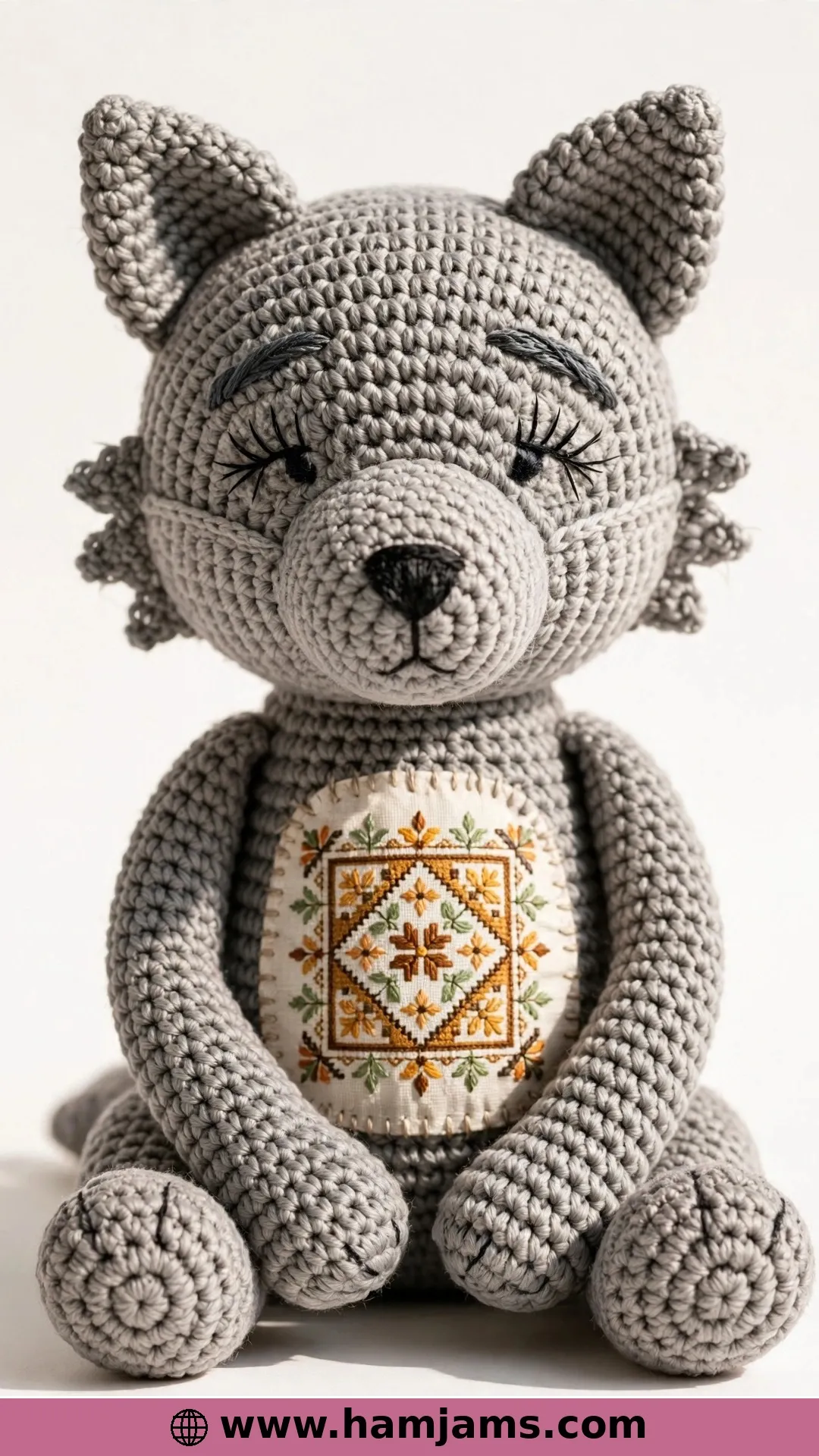 The Classic Grey Wolf in Baby-Soft Yarn