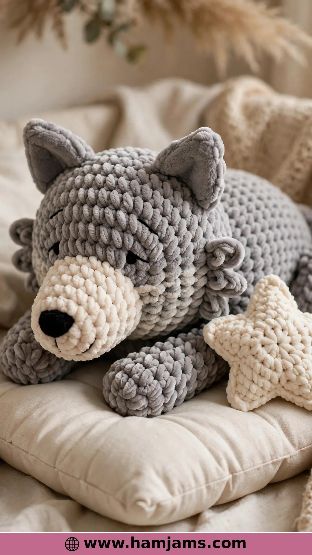 The Plush Wolf in Velvety Chenille