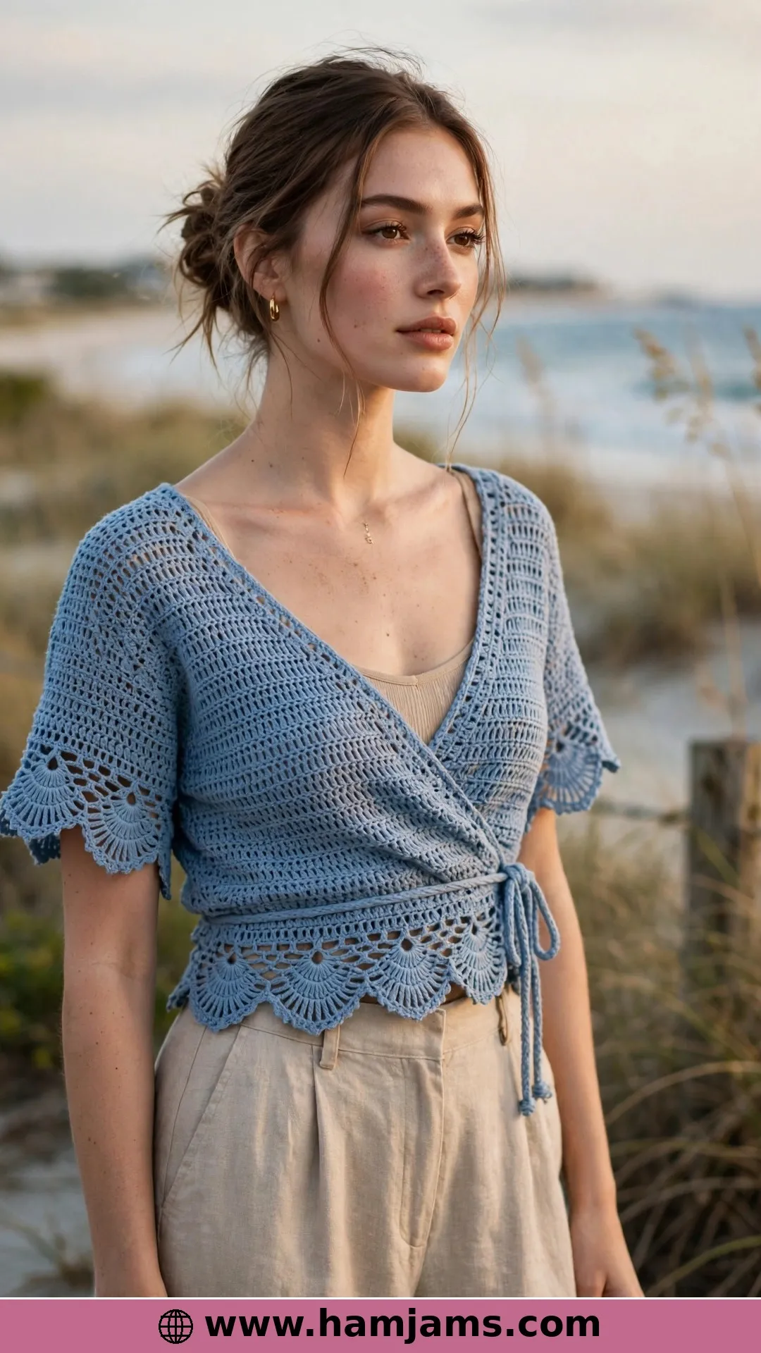 Beach Ballet, the DROPS Wrap Top