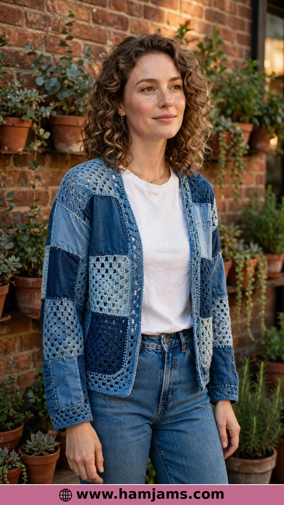 The Patchwork Shrug in Denim Shades