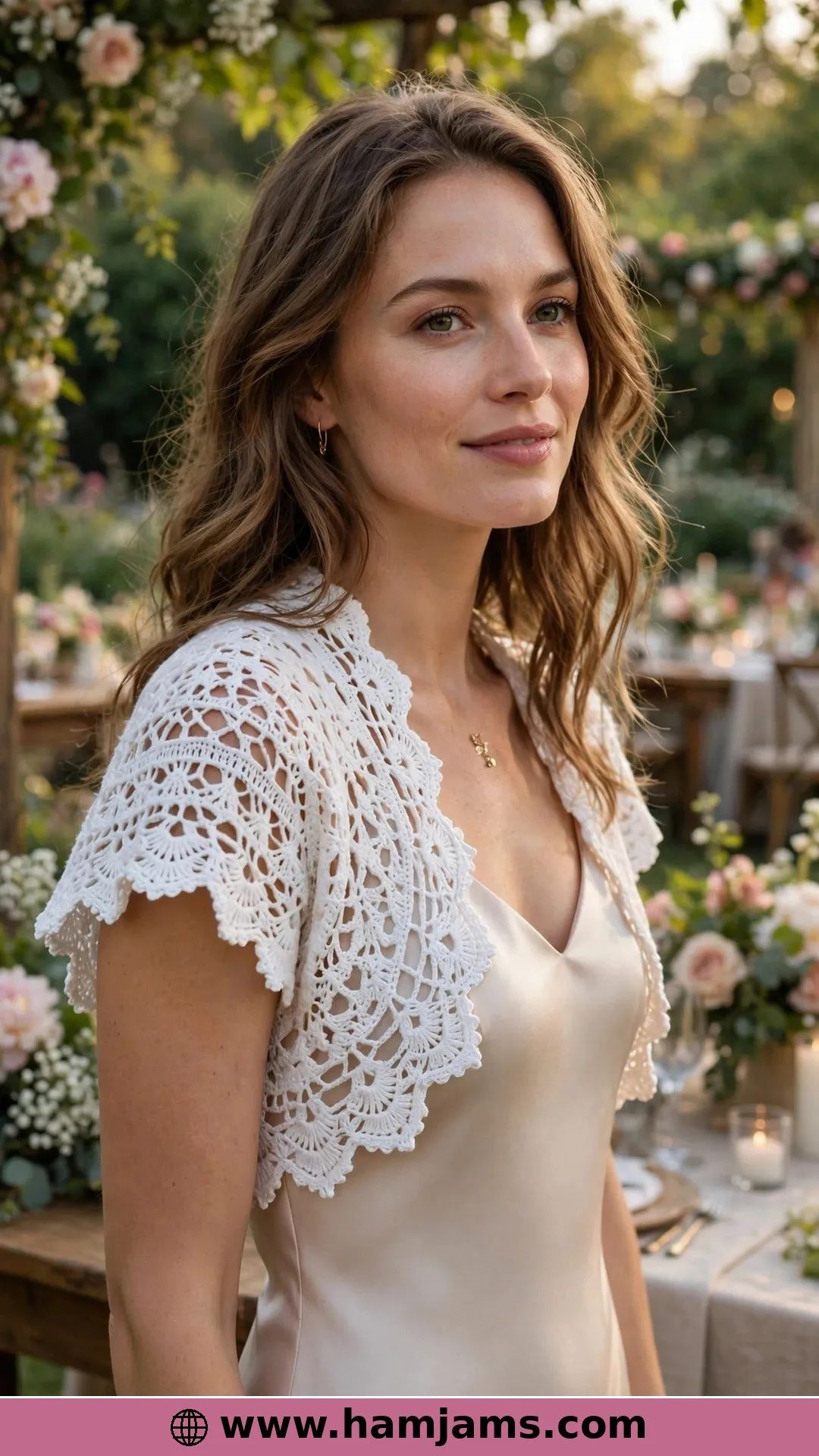 The White Gwendolyn Bolero for Wedding Days