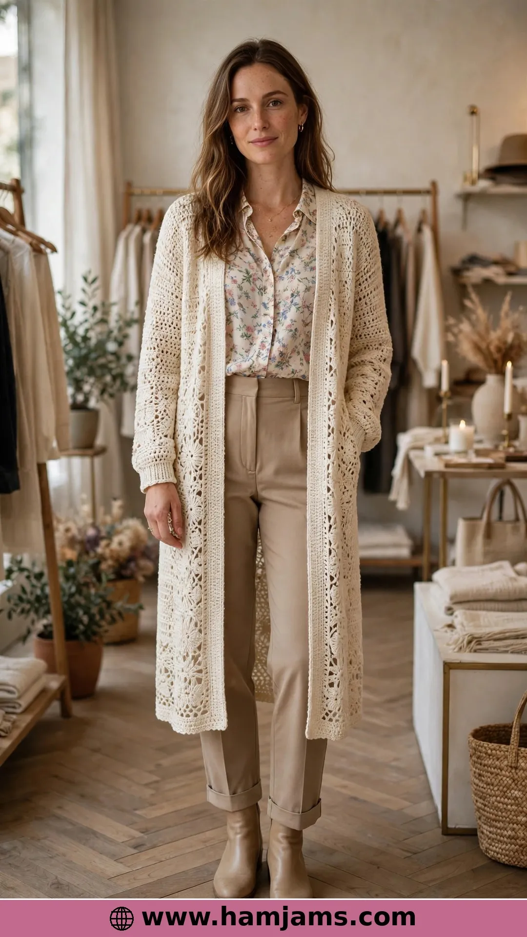 Classic Long Cardi in Soft DK