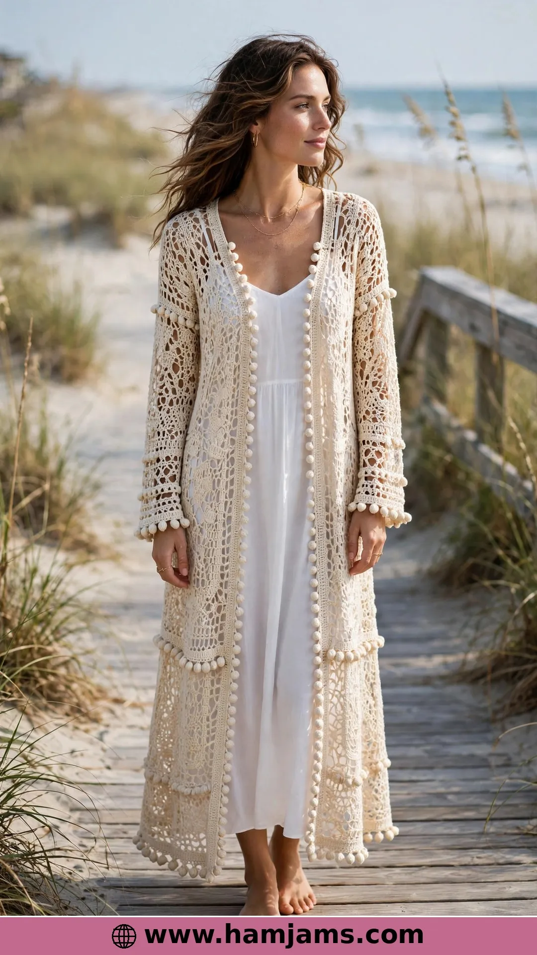Airy Two-Rectangle Boho Cardi