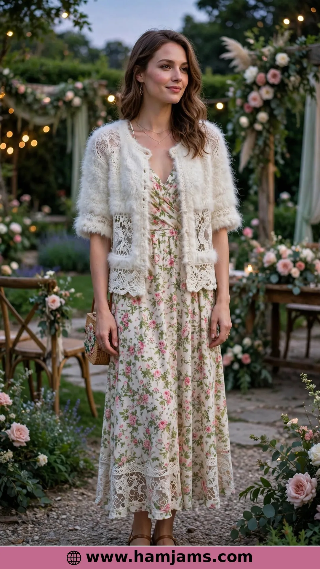 The Short Mohair Jacket with the Lacy Panels