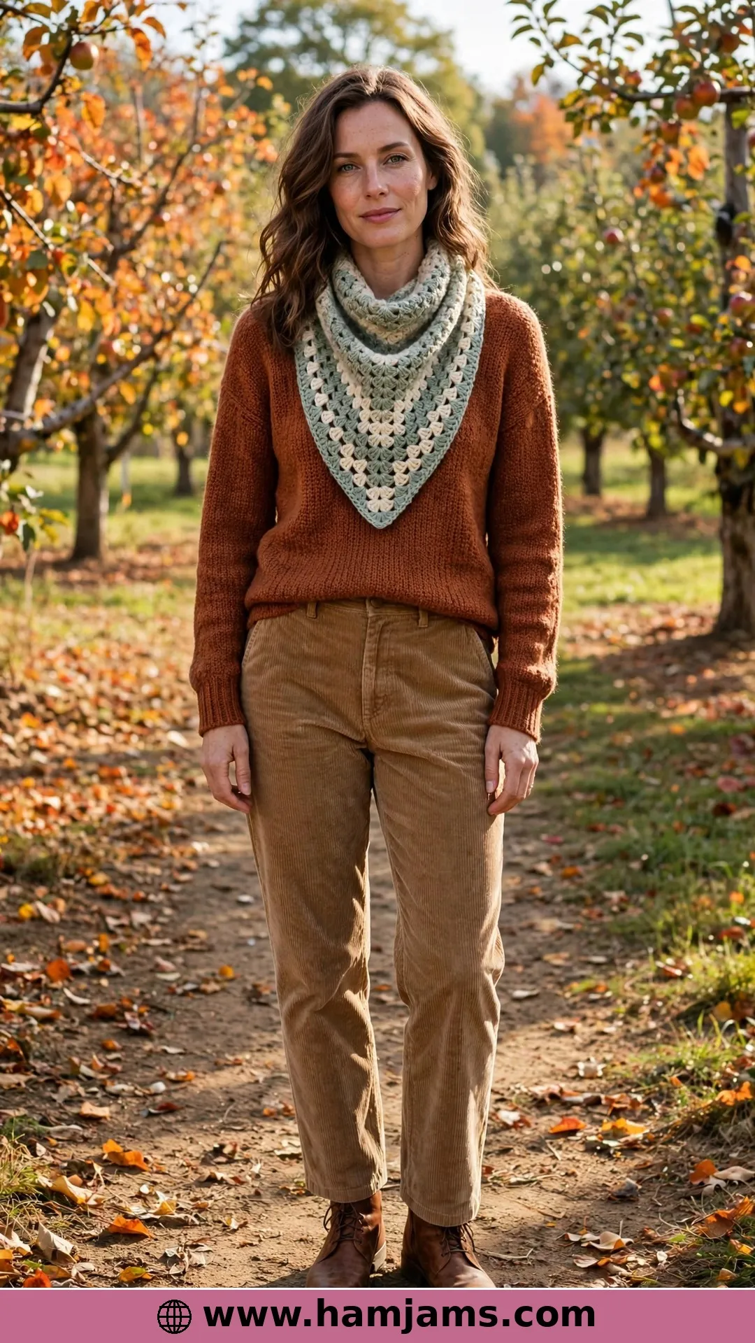 The Squishy Triangle Scarf in the Vintage Palette