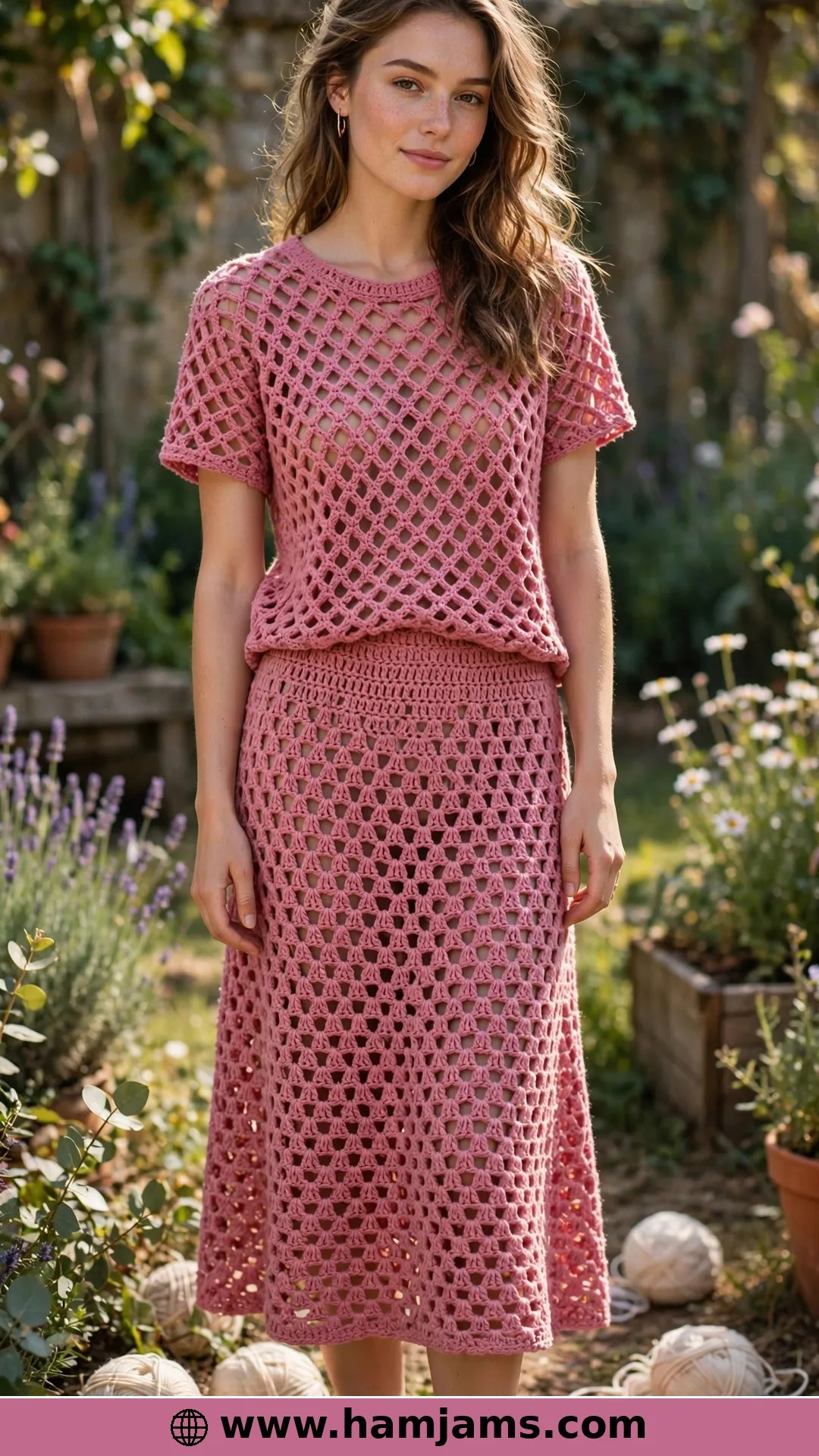 The Three-Piece Diamond-Stitch Summer Set