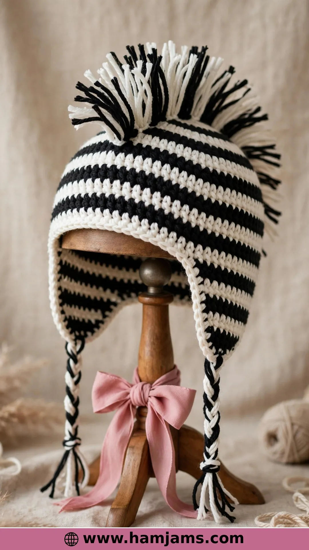 The Classic Zebra Hat, Newborn to Adult