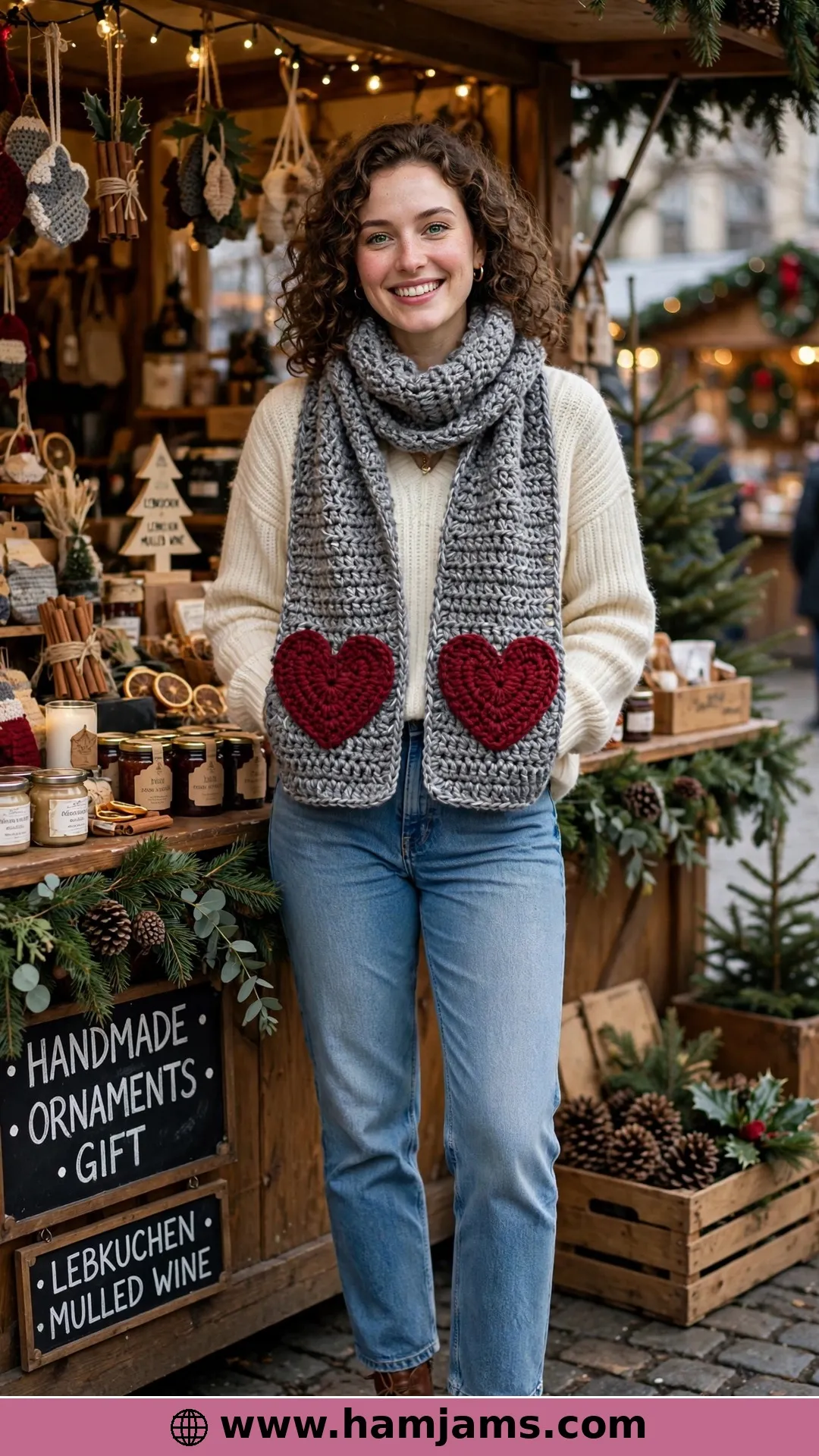 The Chunky Pocket Scarf with the Sweetheart Pockets