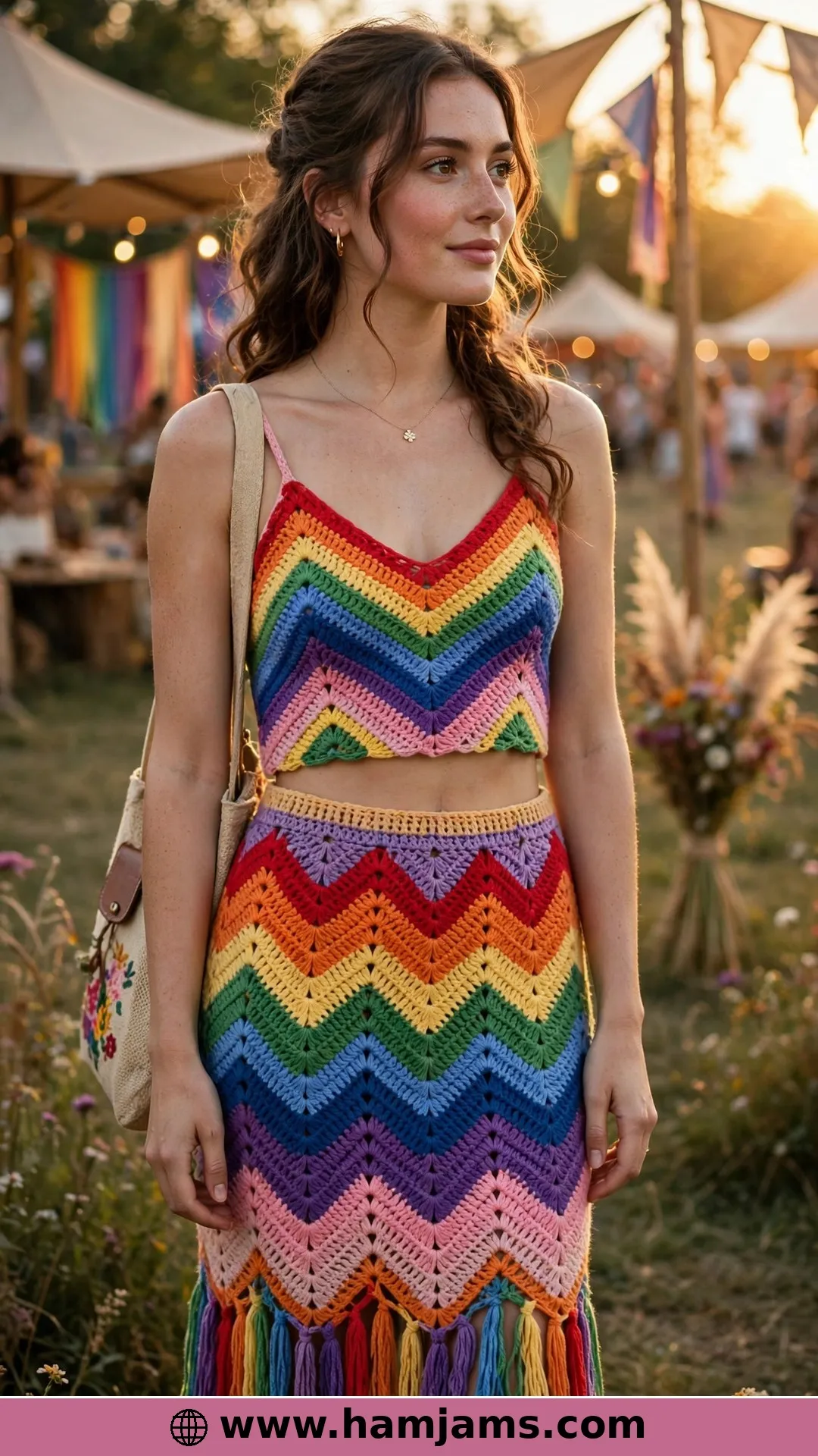 The Chevron Granny Top and Fringed Skirt